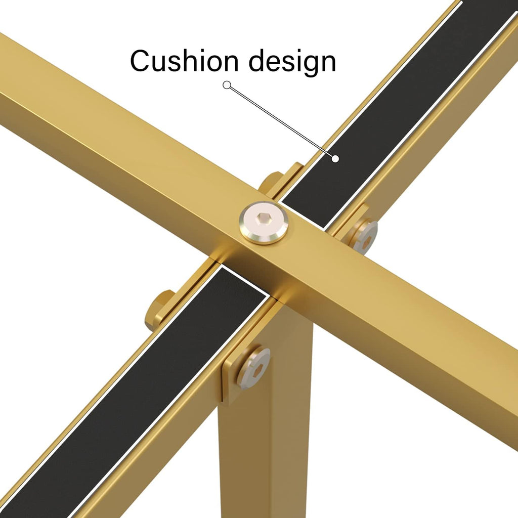 Queen Gold Metal Canopy Bed Frame
