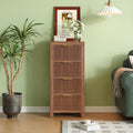 Mid-Century 4-Drawer Walnut Tall Dresser