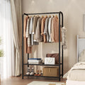Metal Open Wardrobe Garment Rack Black