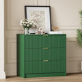 Green 3-Drawer Dresser Gold Handles